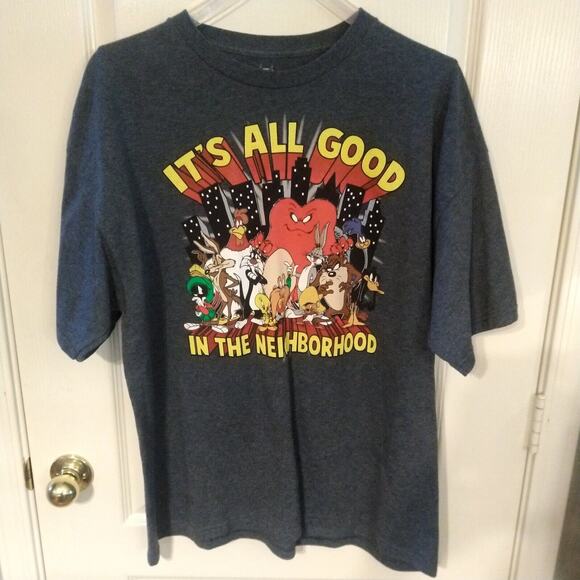 Looney Tunes Classic Gray Its All Good In The Neighborhood Extra Large TShirt XL - Picture 1 of 8